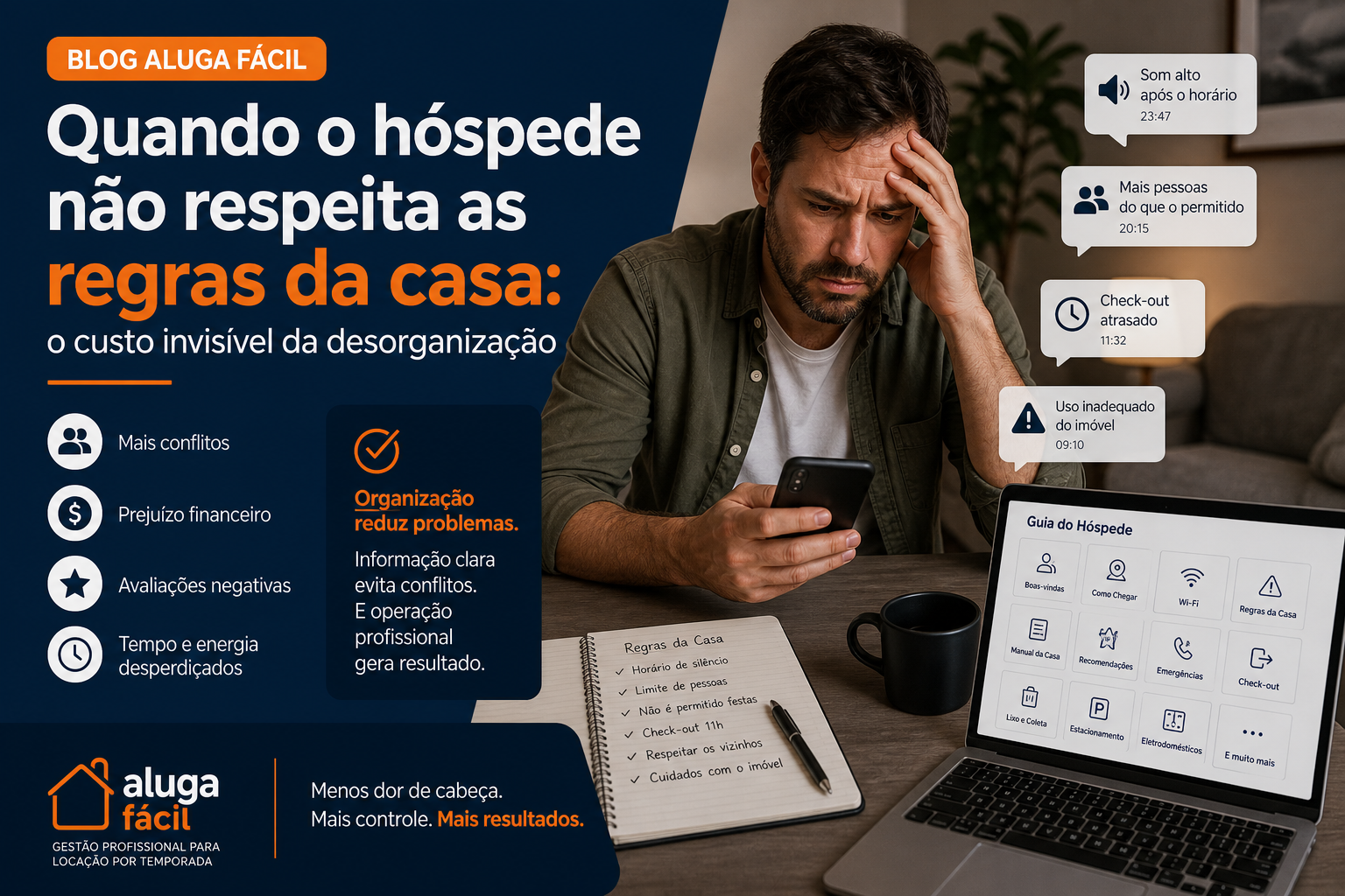 Capa do artigo: Quando o hóspede não respeita as regras da casa: o custo invisível da desorganização